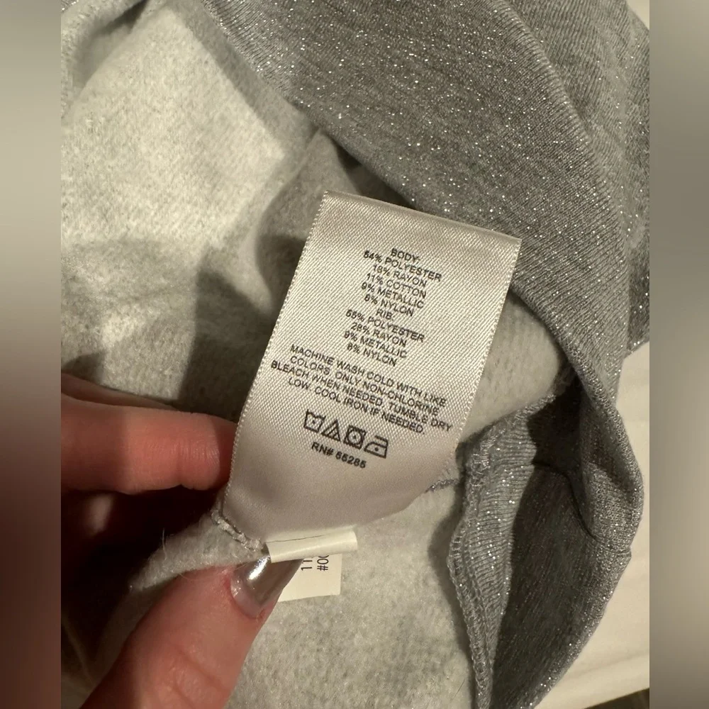 Express Grey Sparkle Hoodie - Picture 4 of 5